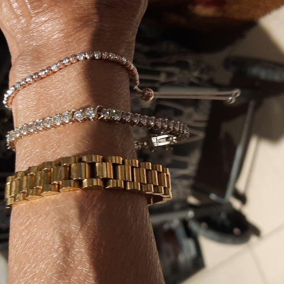 NWT Solid 2 TONE Rose & Yellow GOLD BRACELET ITALY  🇮🇹 DIAMOND CUT BEADS Bolo - Picture 7 of 9